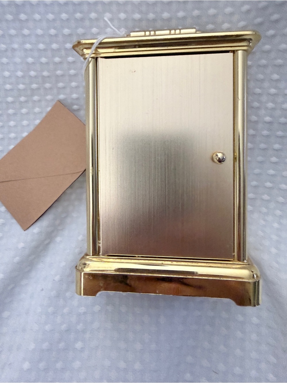Vintage Bulova Old Country Roses Carriage Clock Brass Quartz Desk Mantel Clock - Picture 3 of 7